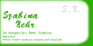 szabina nehr business card